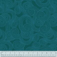 15649 Bright World Twisting Lines Turquoise $32 per mt