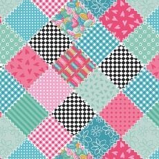 13817 Sew Sleep Repeat Patchwork multi $32 per mt