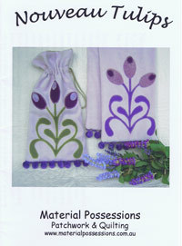 40037 Nouveau Tulips Scarf Pattern $15