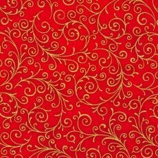 17940 Holiday Flourish 2022 Scrolls Red $34 per mt