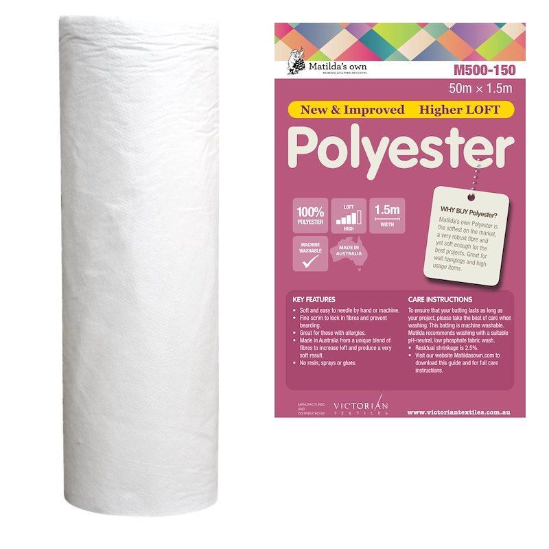 Matildas Own Polyester Batting $12 per mt