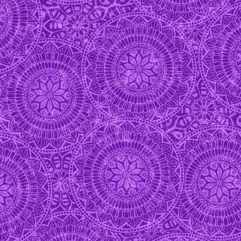 Tossed Mandalas Plum $55 per mt