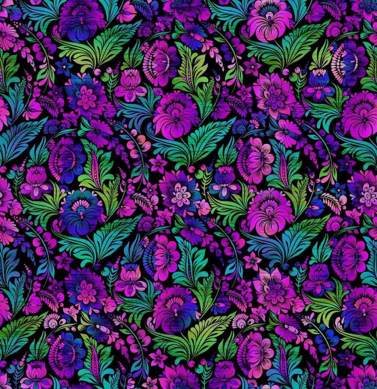 Vivid Floral Jewel $32 per mt 18674
