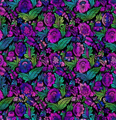 Vivid Floral Jewel $32 per mt 18674