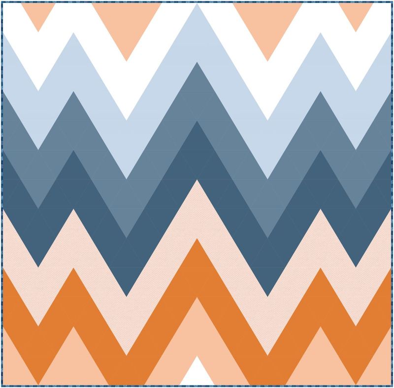 Heatwave quilt fabric kit in solids $73.75