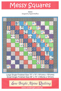 49063 Messy Squares Quilt Pattern $15