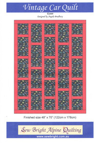 49070 Vintage Car Quilt Pattern $12