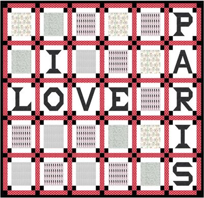 49077 I Love Paris Quilt Pattern $17.50