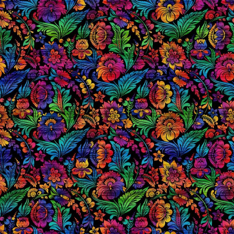 Vivid Floral Multi $32 per mt