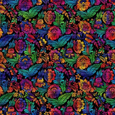 Vivid Floral Multi $32 per mt