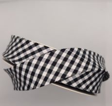 Bias Binding Check Black &amp; White $2.50 per mt