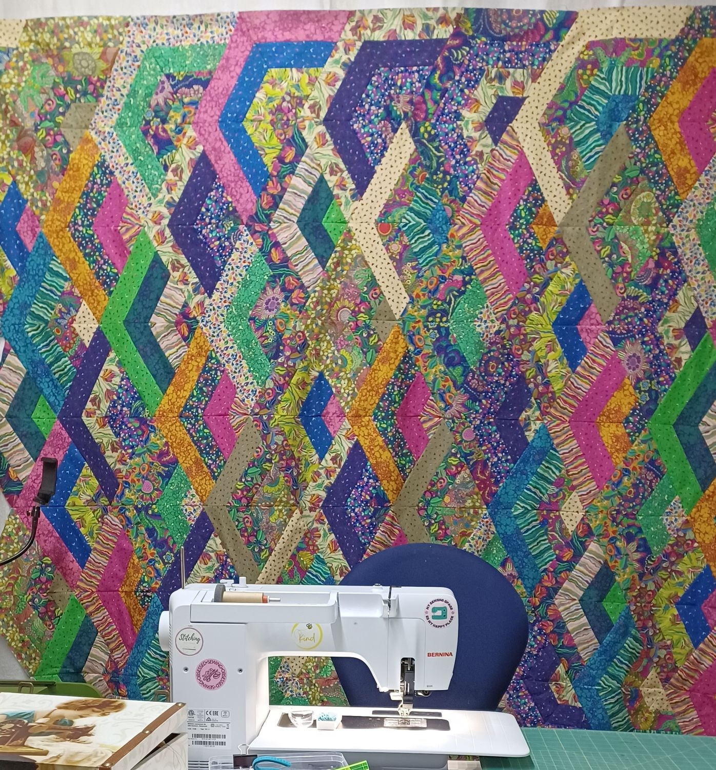 Easy Strippy Diamonds Quilt Pattern