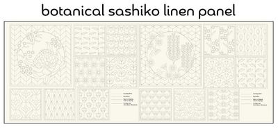 Botanical Sashiko Panel $22