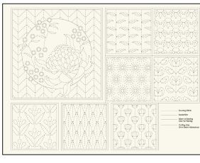 Botanical Sashiko Panel $22