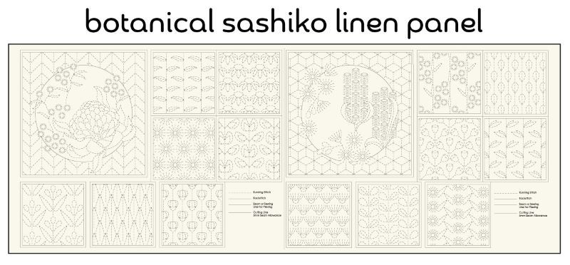Botanical Sashiko &amp; Threads Bundle