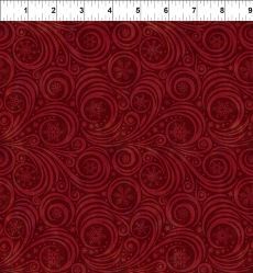 Winter Solstice II Snowflake Swirl Dark Red $32 per mt