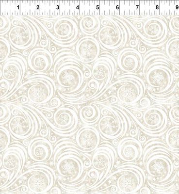 Winter Solstice II Snowflake Swirl White $32 per mt