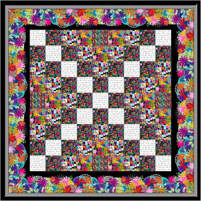 Flocked Chain Quilt pattern &amp; fabric kit