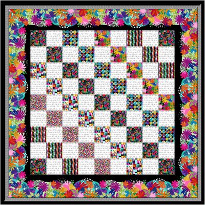 Flocked Checkers Quilt pattern &amp; fabric kit