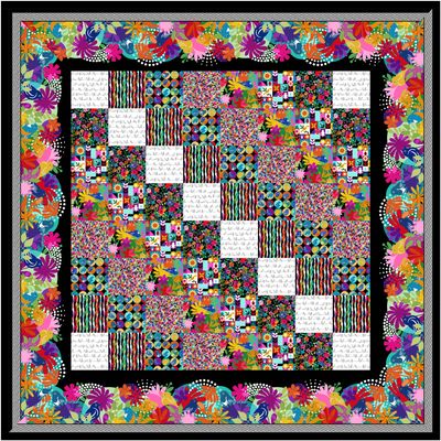 Flocked Bargello Quilt pattern &amp; fabric kit