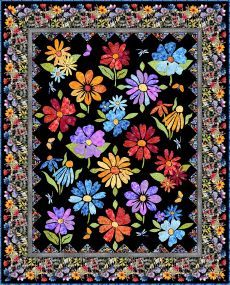 Blooming Quilt Pattern &amp; fabric kit Night $364.60