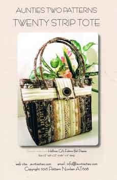 44205 Twenty Strip Tote Bag Pattern $22