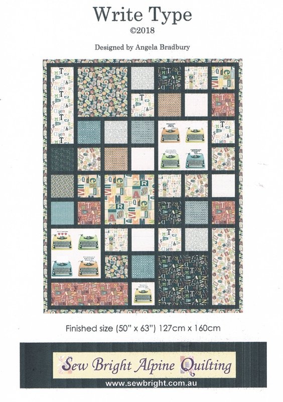 49084lg Write Type Quilt Pattern $15