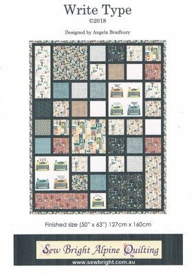 49084lg Write Type Quilt Pattern $15