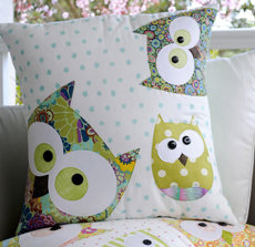 46209 Family of Owls Cushion Pattern $18
