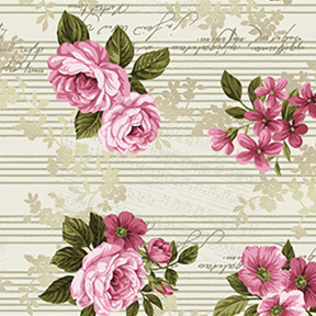 13880 Lovesong Roses Cream $25.60 per mt 13880 Lovesong Roses Cream $25.60 per mt