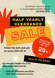 HALF YEARLY CLEARANCE SALE