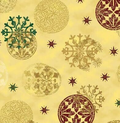 10514 Magic Christmas Baubles Cream $30 per mt 10514 Magic Christmas Baubles Cream $30 per mt