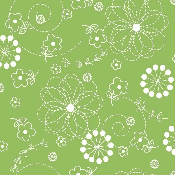 14634 Kimberbell Basics Stitched Flower Green $28 per mt
