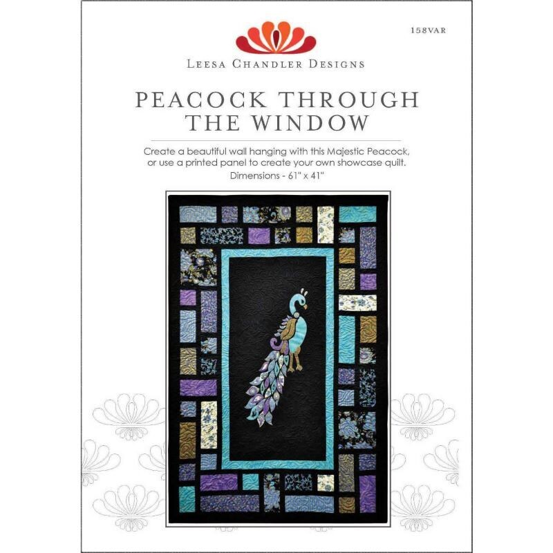 45025 Peacock Through the Window Quilt pattern $14