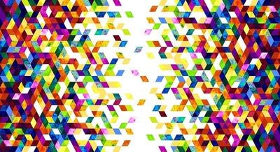 10549 GeofettiII Cubes Rising Border White $32 per mt