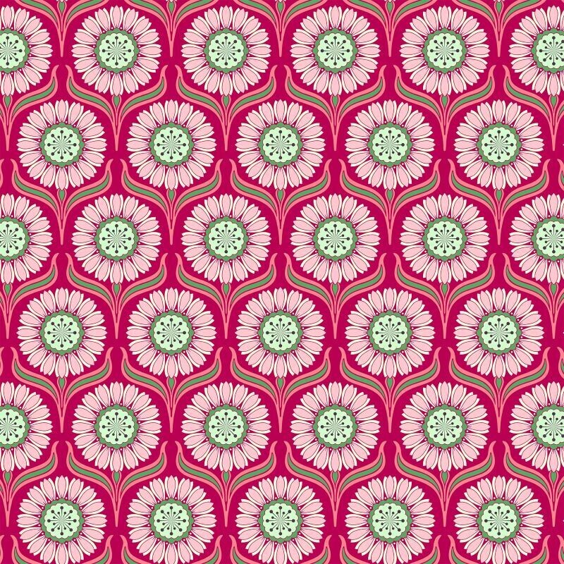 14847 Local Honey Pop Daisy Raspberry $30 per mt