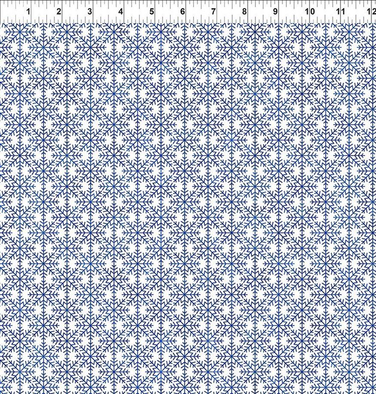 18653 NYSno Snowflake Grid Blue $30 per mt