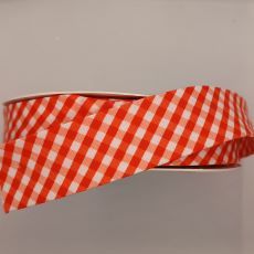 Bias Binding Check Red &amp; White $2.50 per mt