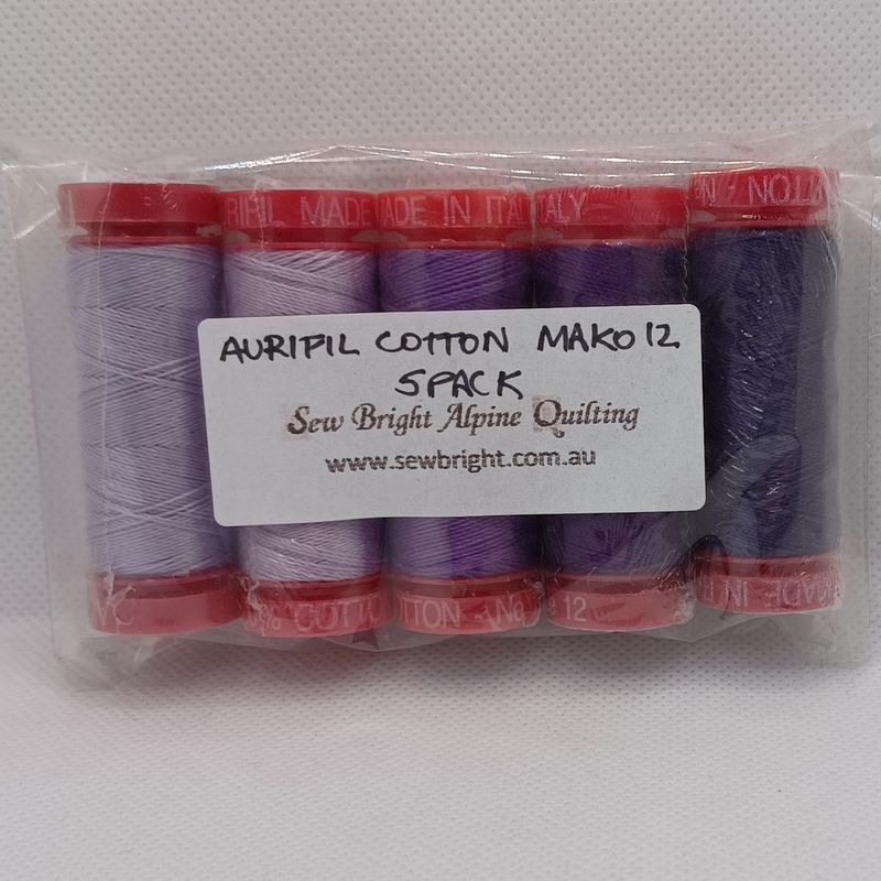 Aurifil Mako 12 5 pack