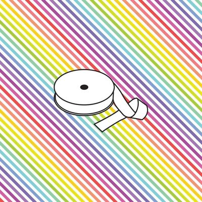 Bias binding Multi White stripe $2.50 per mt