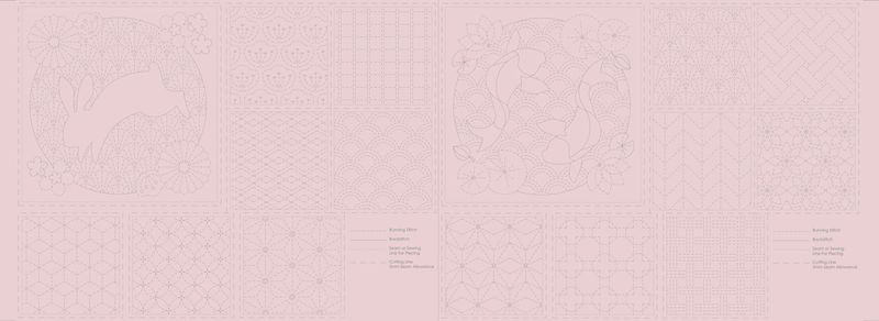 Sashiko Panel Rabbit Tombola $22 each