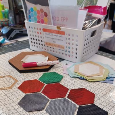 Mod Hexie table runner class Monday April 6, 2026