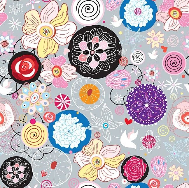 Alice Funky Flowers multi $32 per mt