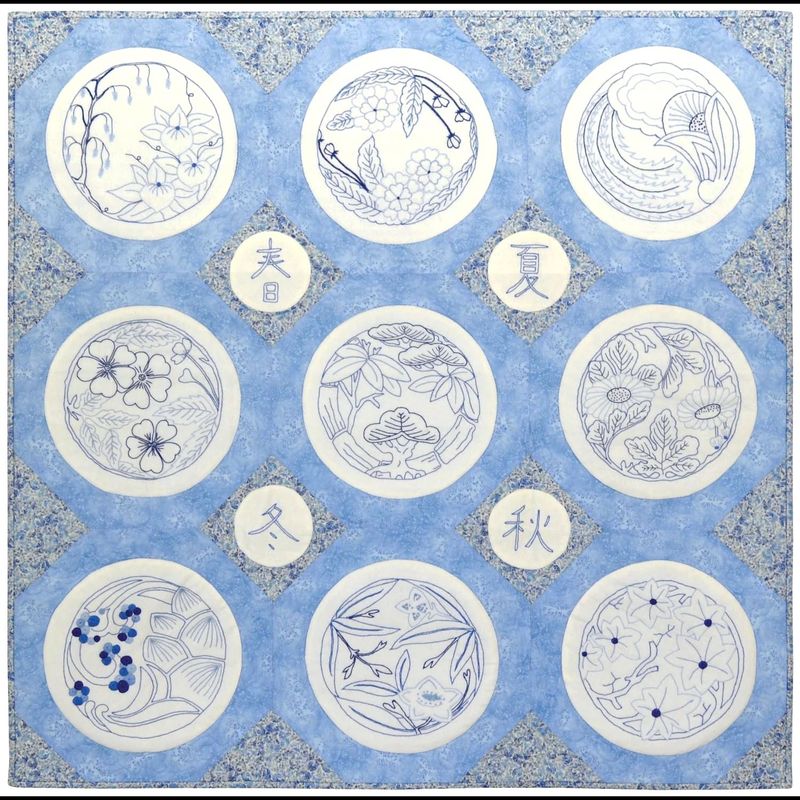 Oriental Bluework Quilt pattern $33