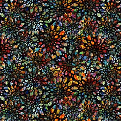 Dear Clara Kaleidoscope Black $32 per mt
