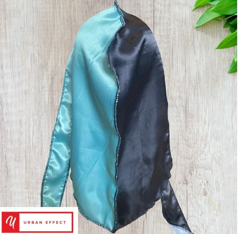Mint and Black two-way Durag