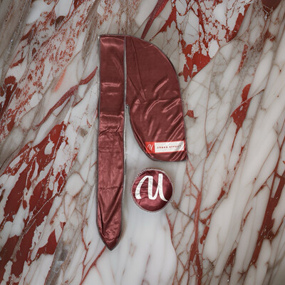 Maroon Durag / Crown Patch Bundle Maroon Durag / Crown Patch Bundle