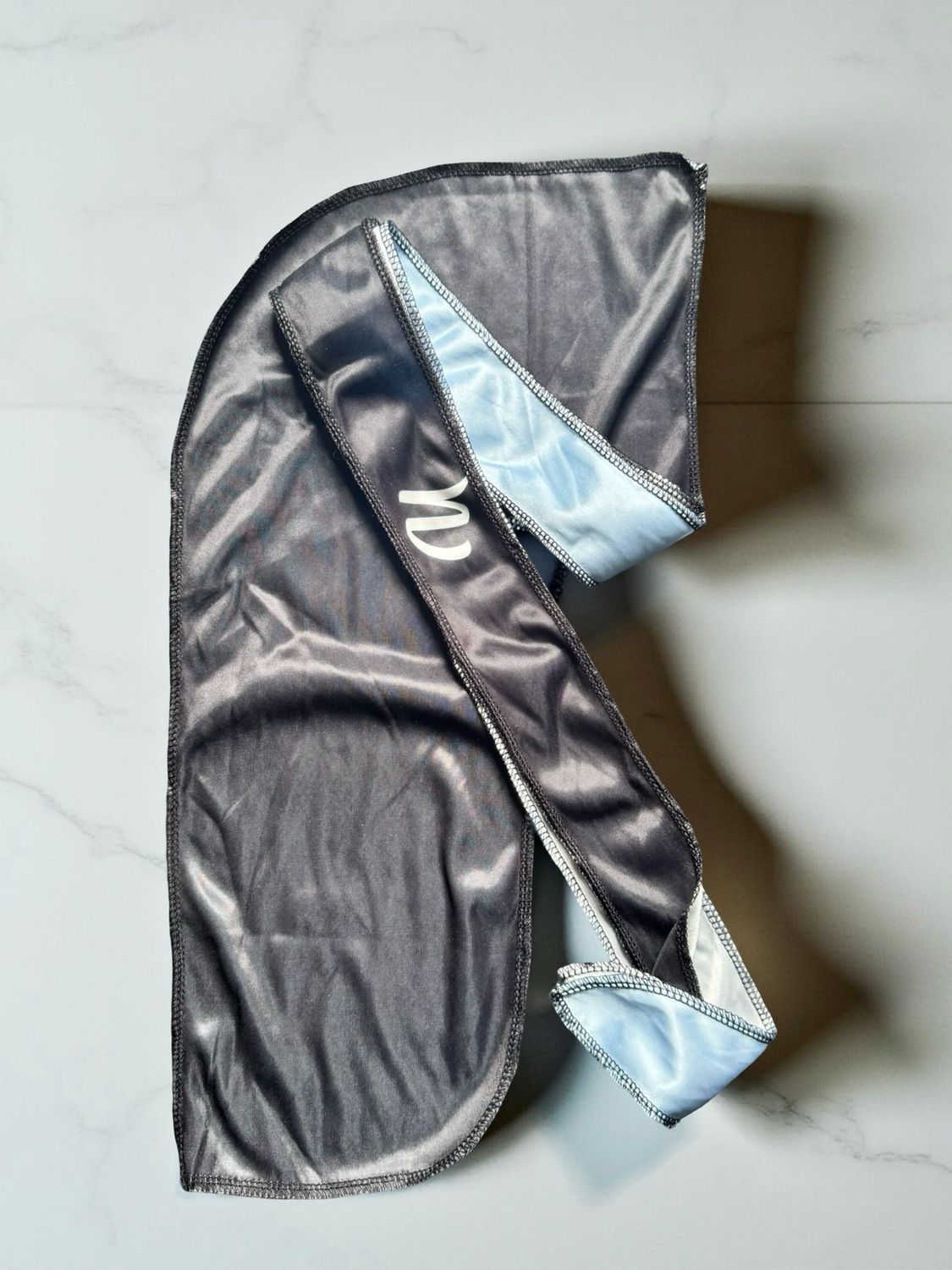 Psychic Blue And Black Custom Durag