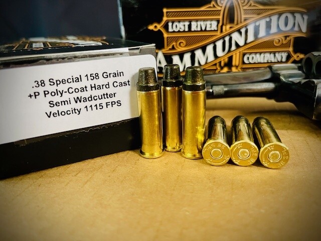 .38 Special +P 158 grain  Poly-Coated Lead Semi Wadcutter. (50 RND)