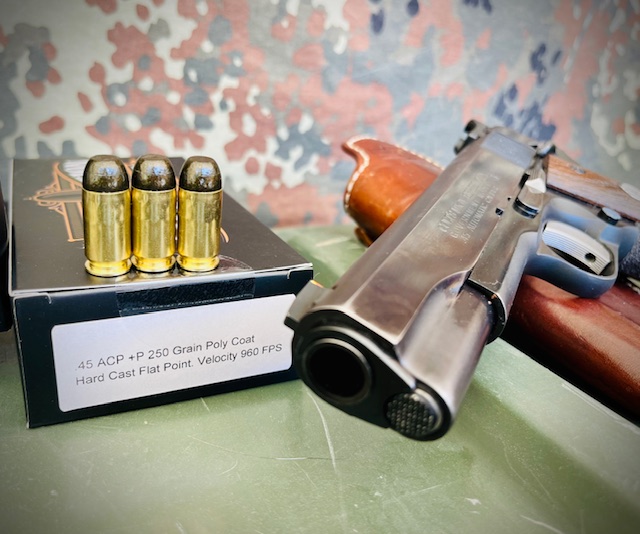 .45 ACP +P 250 Grn Poly Coat Hard Cast Flat Point  (50 round)